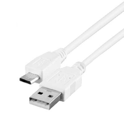 Cablu de incarcare microUSB, 1m, alb - USBM 1